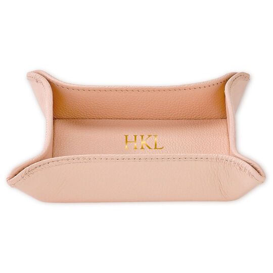 Blush Full Grain Leather Catchall